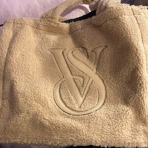 Victoria’s Secret fuzzy tote bag